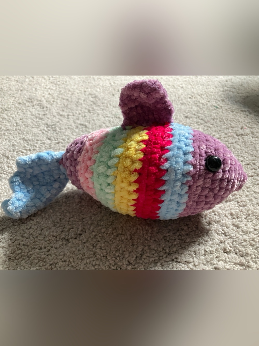 Crochet Rainbow Fish 9 inch